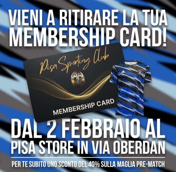 Vieni Al Pisa Store A Ritirare La Tua Membership Pisa Sporting Club