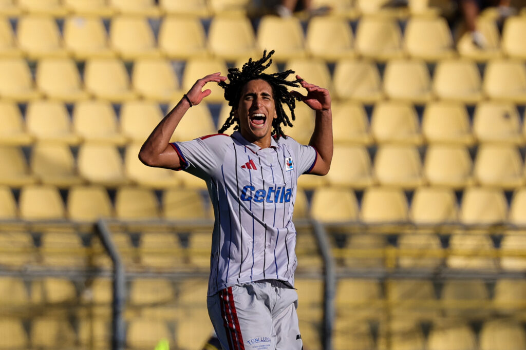 Francesco Coppola (A.C. Pisa 1909);  esulta dopo il gol  0-3   durante la partita tra Juve Stabia-Pisa  del Campionato italiano di calcio Serie BKT 2026/2027 - Stadio Romeo Menti, Castellammare di Stabia, Italia - Domenica 06 settembre  2026 - Sport(Photo by Alessandro Garofalo/LaPresse)