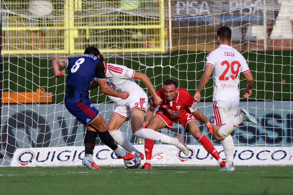 Filipo Pittarelli (8 Pisa Sporting Club) gol durante la partita di Serie B tra Mantova e Pisa allo stadio Danilo Martelli Pata Stadium di Mantova, Italia - Domenica 20 Settembre 2026. Sport - Calcio. (Foto di Stefano Nicoli/Lapresse)