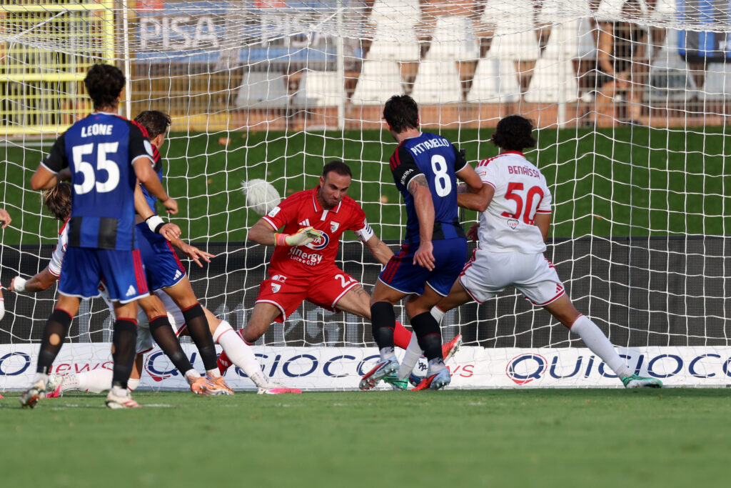 Filipo Pittarelli (8 Pisa Sporting Club) occasione da gol durante la partita di Serie B tra Mantova e Pisa allo stadio Danilo Martelli Pata Stadium di Mantova, Italia - Domenica 20 Settembre 2026. Sport - Calcio. (Foto di Stefano Nicoli/Lapresse)